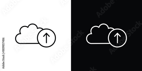 Cloud upload icon. Modern simple vector collection