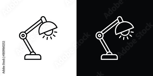 Desk lamp icon. Modern simple vector collection