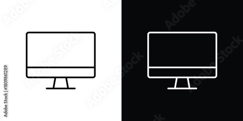 Desktop icon. Modern simple vector collection