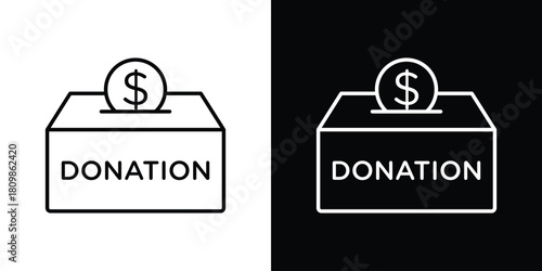 Donation box icon. Modern simple vector collection