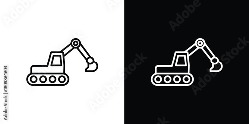 Excavator icon. Modern simple vector collection