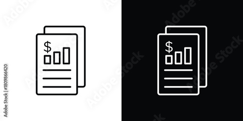 Financial report icon. Modern simple vector collection