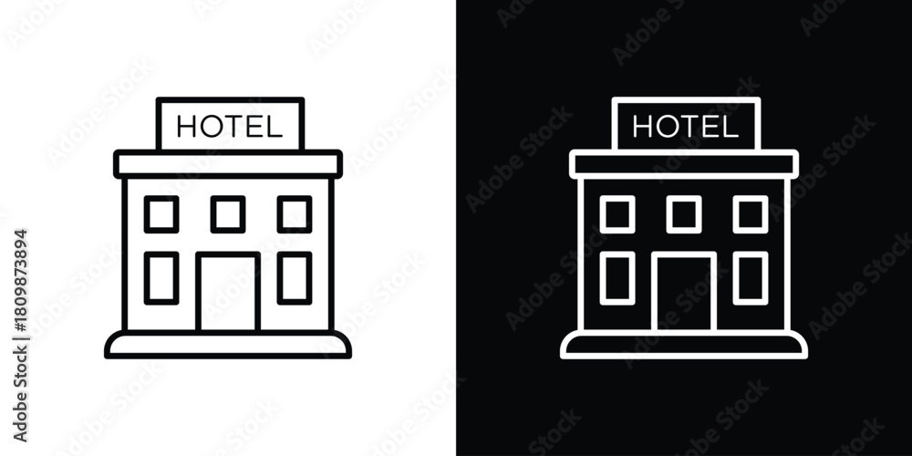 Obraz premium hotel icon. Modern simple vector collection