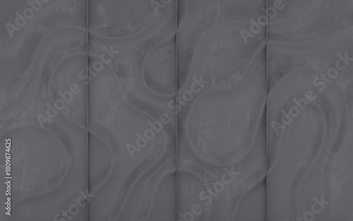 Dark Grey Abstract Wavy Textured Surface with Subtle Organic Flow 3D Render Hi-Resolution