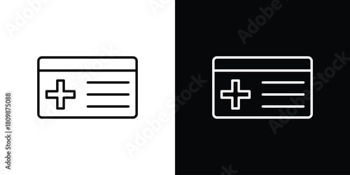 Insurance card icon. Modern simple vector collection