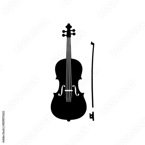 Cello or Violin String Instrument Icon - Classical Music