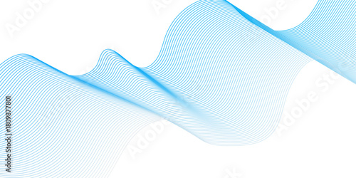 Abstract wavy lines flowing curve gradient color on transparent background. Abstract white background colorful lines. modern wavy stripes on white background isolated.