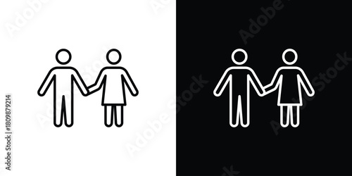 Man and woman icon. Modern simple vector collection
