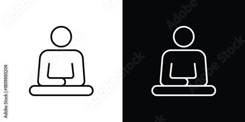 Meditation icon. Modern simple vector collection