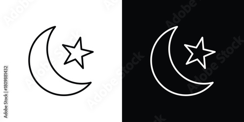 Moon icon. Modern simple vector collection