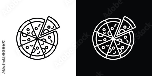 Pizza icon. Modern simple vector collection
