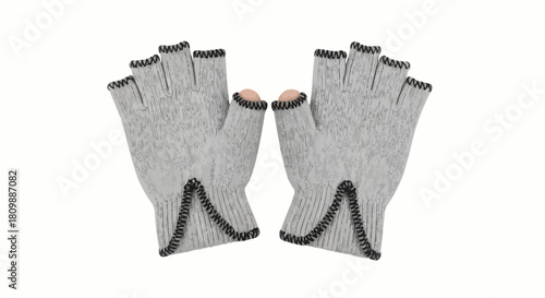 Pair of Fingerless Gloves - Warmth and Dexterity for Everyday Tasks.