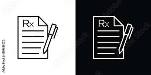Prescription icon. Modern simple vector collection