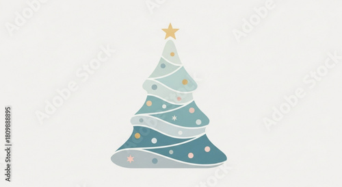 Celebrate winter holidays with this charming Christmas tree, perfect for festive designs, greeting cards, and seasonal promotions, a timeless holiday graphic