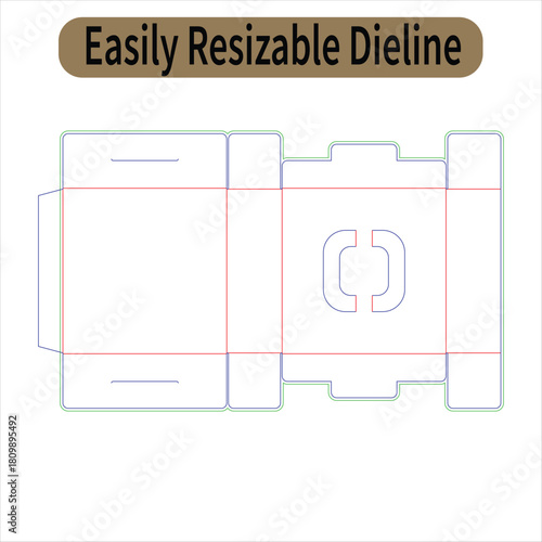 cosmetic package box 3d mockup with dielin