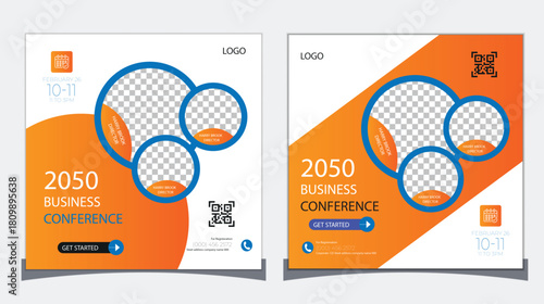 Business conference social media flyer