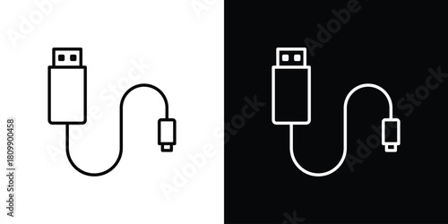 USB cable icon. Modern simple vector collection