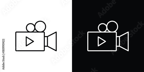 Video camera icon. Modern simple vector collection