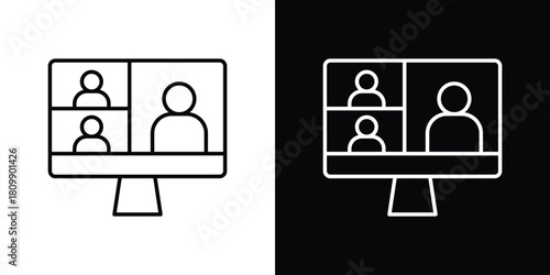 Video chat icon. Modern simple vector collection