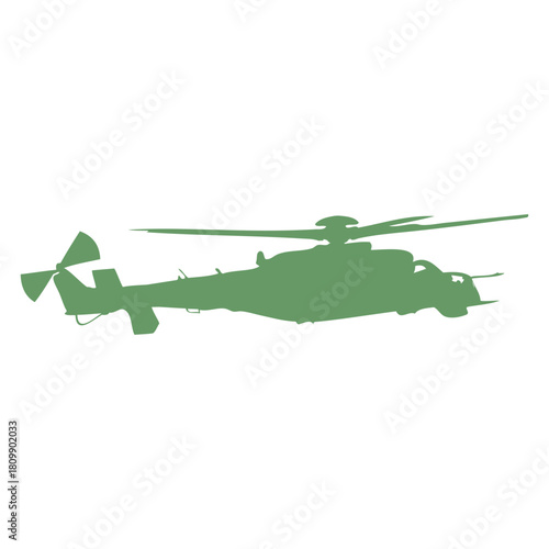 Army Helicopter Silhouette