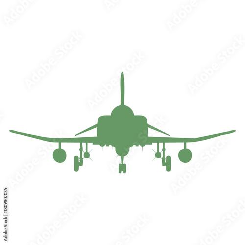 Fighter Jet Front Silhouette