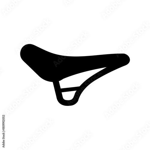 Bicycle saddle silhouette icon isolated on white background