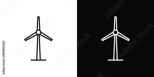 Wind turbine icon. Modern simple vector collection