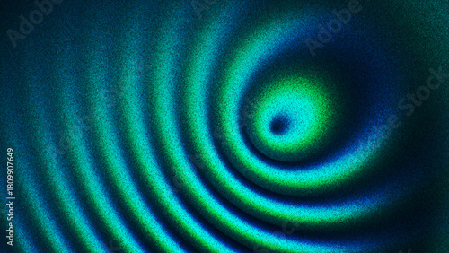 Rippling circular form with grainy gradient texture created from thousands of individual dots. Film grain noise amplifies the hypnotic rhythm of expanding waves evoke motion and dept for modern visual