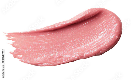 Light pink lipstick smear on black background