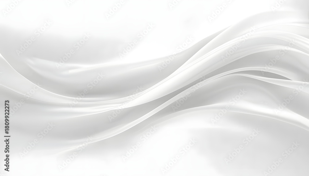 Fototapeta premium White flowing silk fabric background – soft elegant waves and smooth luxury texture