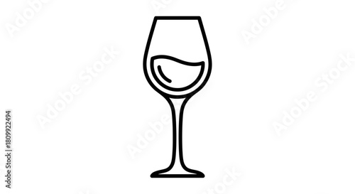 Wine Glass Icon: Elegant Beverage Symbol