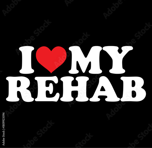 Expressing love for rehabilitation with a bold graphic design featuring a prominent silhouette and inspiring text