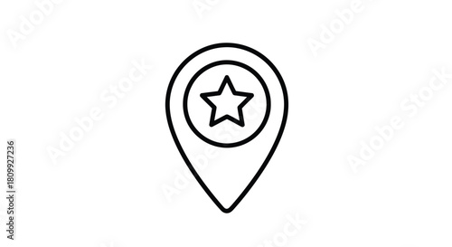 Star inside location pin