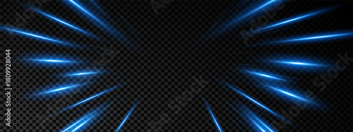 Trail hyperspace lightspeed light with perspective car and road effect texture. Line layout for fast or abstract use. Dynamic vector background for speed.