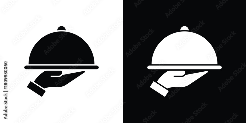 Fototapeta premium Hand holding tray icon - perfect for UI UX design