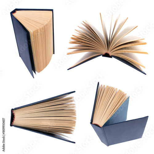collection of various books isolated on white background. each one is shot separately.