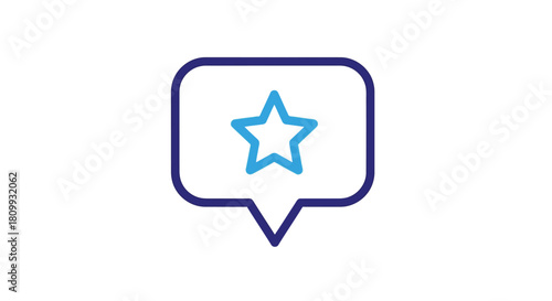Blue star inside a speech bubble