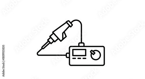Soldering iron for electronics repair work