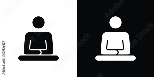 Meditation icon - perfect for UI UX design