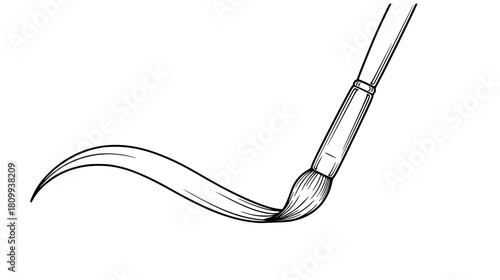 Elegant brushstroke illustration perfect for artistic design projects or creative branding, showcasing artistry and creative expression