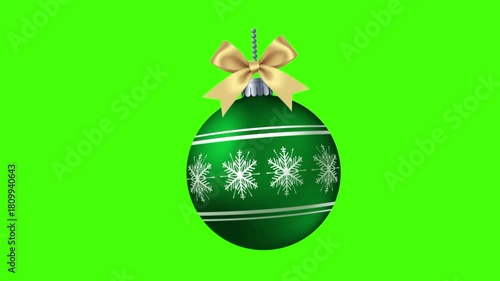 green christmas ball