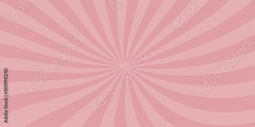 Pink vintage sunburst radial pattern background with retro light burst texture and flower rays
