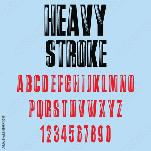 "Heavy Stroke is a bold brush-texture vector font with thick strokes and artistic rough edges, perfect for posters, branding, digital art, social media graphics, and standout creative designs."