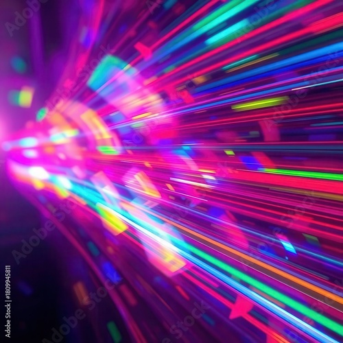 Experience vibrant colors in dynamic light streaks
