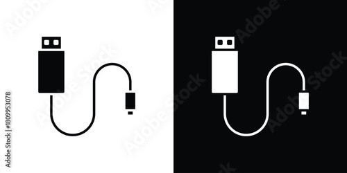USB cable icon - perfect for UI UX design