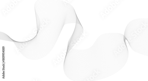 Abstract vector background with black wavy lines. vector shaped background. Abstract smooth wave on a white background. Stock vector illustration.