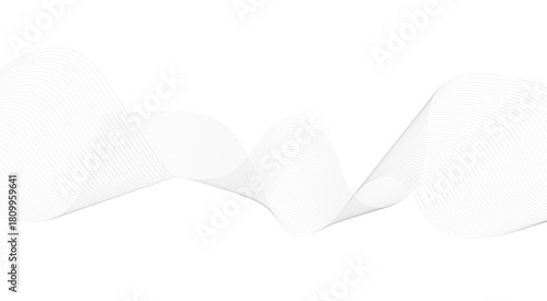 Abstract wave element for design. Digital frequency track equalizer. Stylized line art background. Vector illustration. Wave with lines created using blend tool. smooth gray
