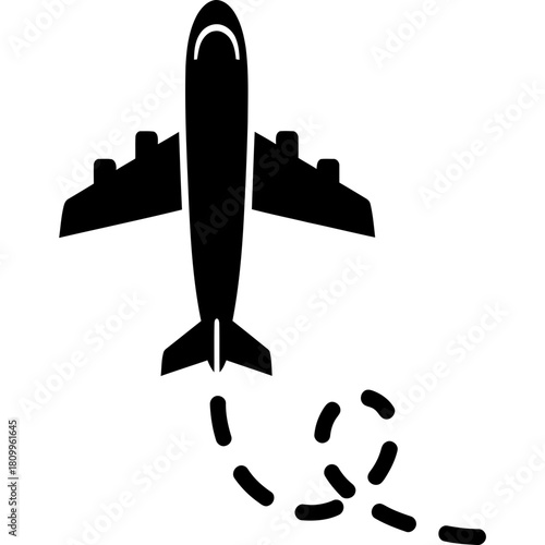 Commercial airplane soars leaving contrails, perfect for travel agency promotions