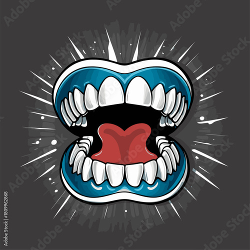 cute denture vector image