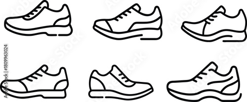 Running Shoe Icon Vector set